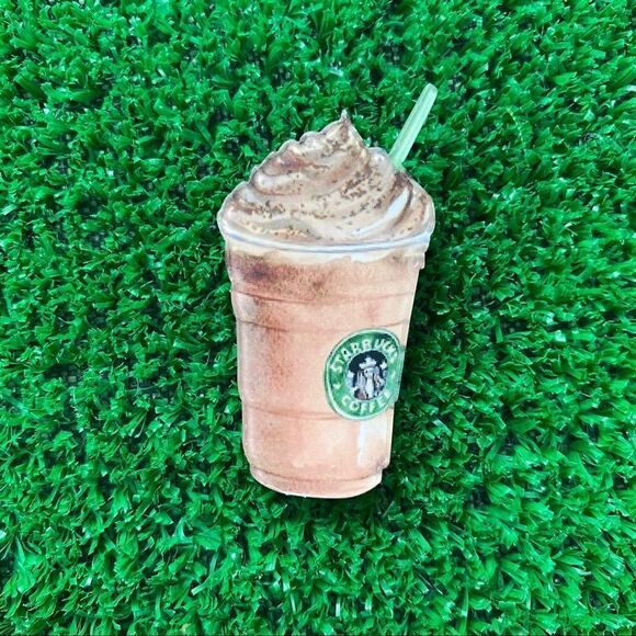 Frappuccino Acrylic Pin/ Brooch - Picture 1 of 4
